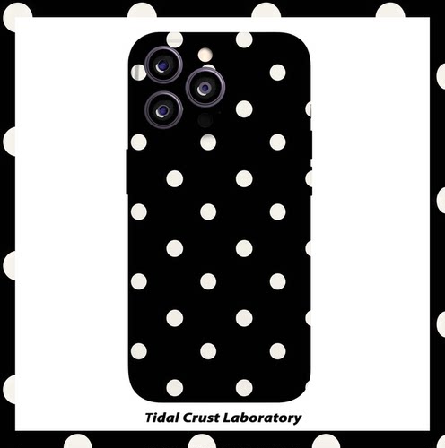 现代极简主义白色波点菲林二合一手机壳适用苹果17nova14华为p70mate60小米15opporen14ovivo荣耀300iPhone16