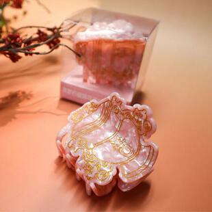 南京博物院文创芙蓉石蟠螭耳盖炉醋酸发夹女生节日旅游纪念品礼物