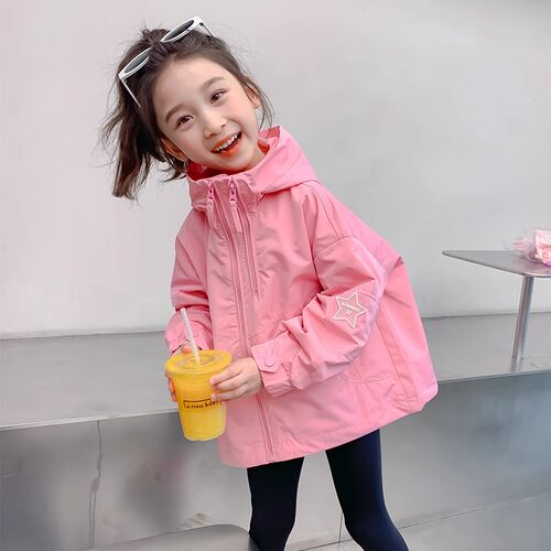 女童春秋款冲锋衣外套
