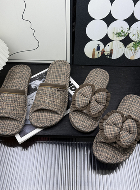 居梦家室内家居拖鞋男女款布底静音胶底防滑耐磨情侣拖鞋三层加厚