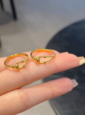 周家同款小链镯戒指轻奢简约个性时尚潮流指环百搭设计高级感礼物