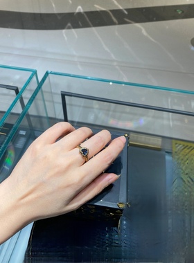 周家同款海洋之心爱心戒指小众设计轻奢个性高级感指环冷淡风礼物