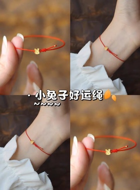 本命年小兔子好运绳小红书同款手绳手链手工编织有钱兔送闺蜜礼物