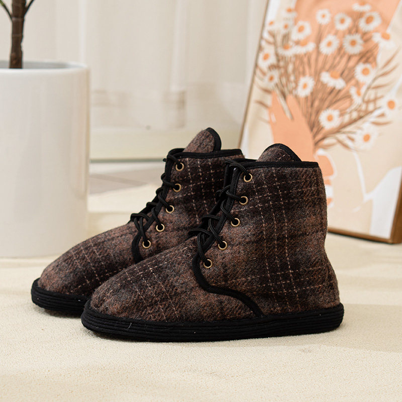 老北京千层底手工棉鞋女雪地靴男冬季保暖加厚高帮系带休闲马丁靴,女鞋,马丁靴,淘宝优惠券,粉丝福利购,淘宝优惠卷