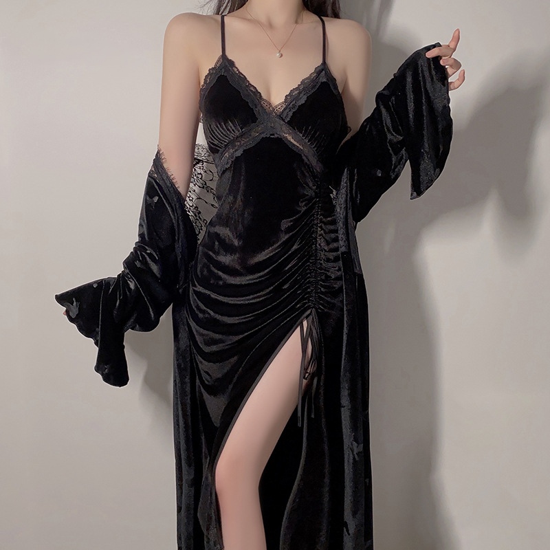 性感镂空激情睡衣胸垫美背睡裙