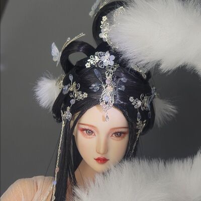 obitsu27bjd古风娃假发套加头