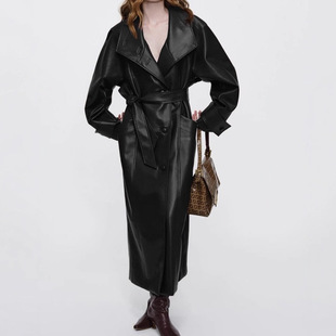 今年流行特惠真皮皮衣HN5224秋冬款 绵羊皮大翻领单排扣系带收腰