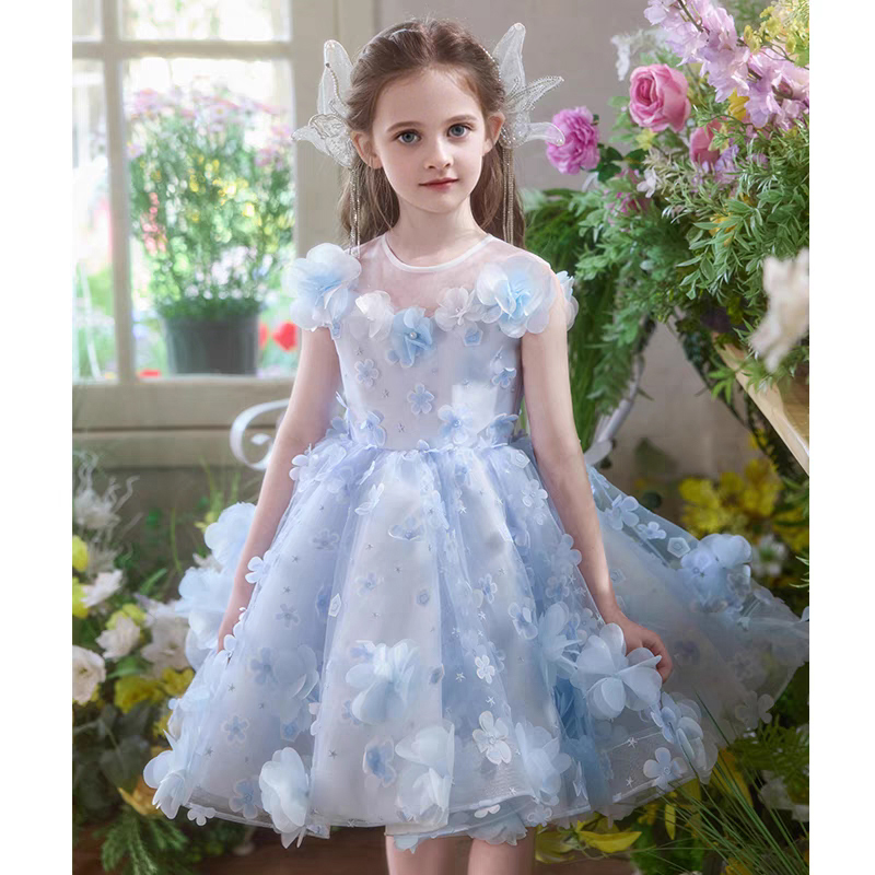 花仙子公主裙2025夏季新款小精灵六一儿童cos洋气走秀周岁童礼服