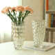 北欧轻奢水晶玻璃花瓶透明客厅餐桌插花玫瑰百合鲜花康乃馨摆件