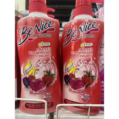 泰国水果混合味沐浴露清爽果香沐浴乳混合果味Benice湿清洁450ml