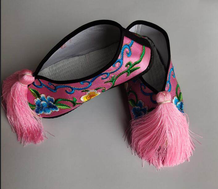 儿童戏曲彩鞋平底绣花鞋儿童古装鞋女绣花鞋越剧京花旦鞋小姐鞋,童鞋/婴儿鞋/亲子鞋,舞蹈鞋,淘宝优惠券,粉丝福利购,淘宝优惠卷