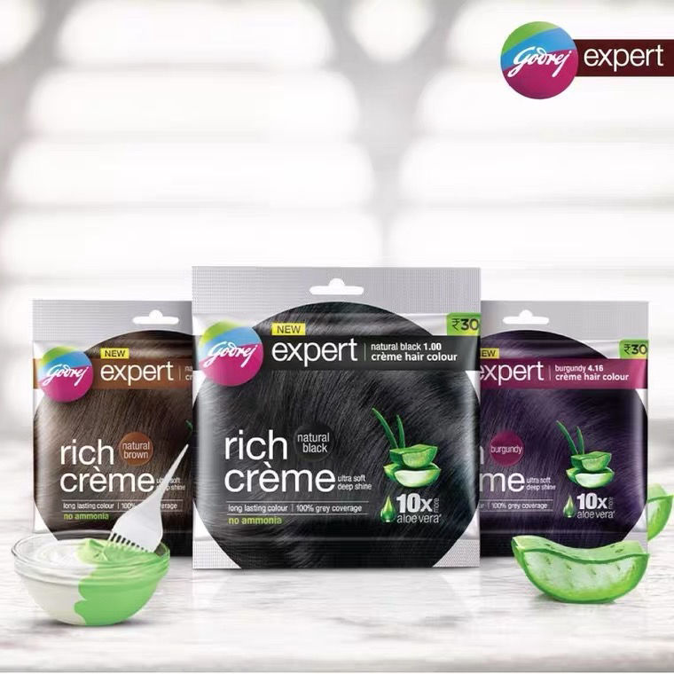 染 发剂纯植物印度Godrej高德瑞治纯天然提取无胺多种颜色3件包邮