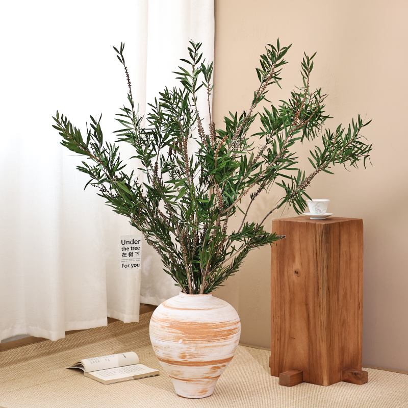 佛珠长枝干花花束侘寂风插花干枝