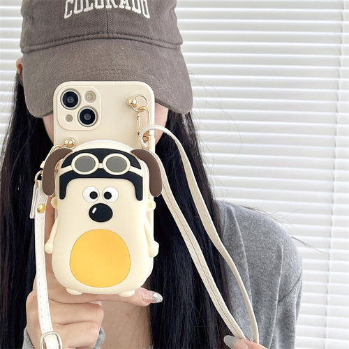 适用vivo硅胶软壳可爱零钱包少女