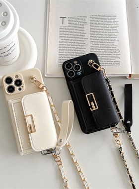 潮牌回字扣零钱包适用小米13pro手机壳红米note12Turbo背带civi4斜挎K70挂绳note10987软K60小众K50女K40插卡