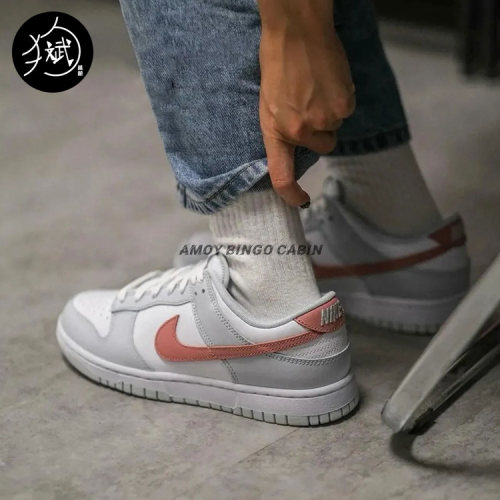 NikeDunk男女灰白红运动休闲板鞋