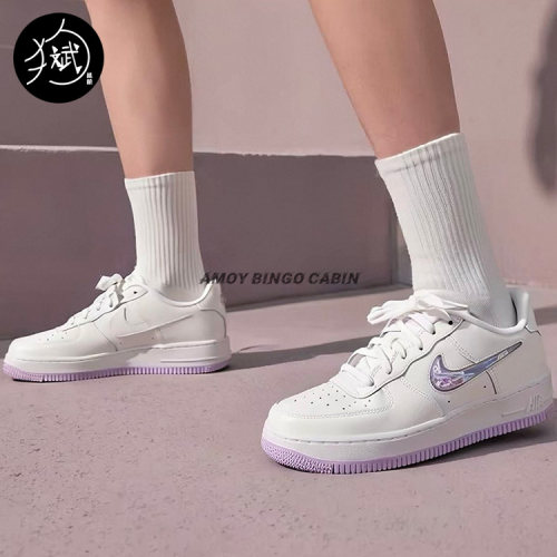 NikeAF1女子白紫空军运动板鞋