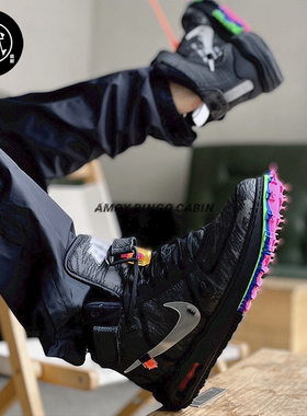 Nike Air Force 1×Off-White OW联名男女空军高帮休闲板鞋DO6290