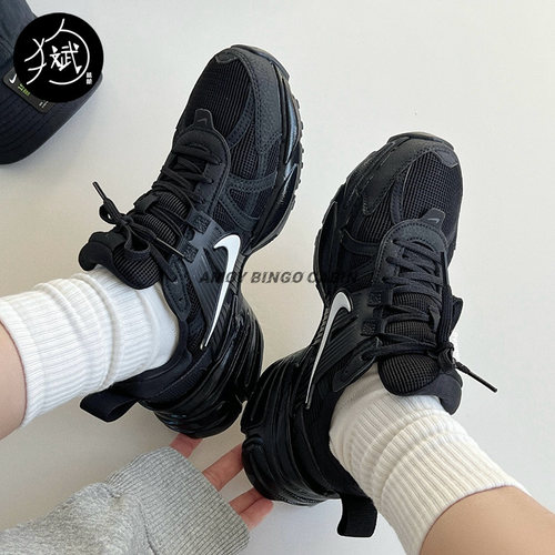 NikeV2kRun男女纯黑运动休闲鞋