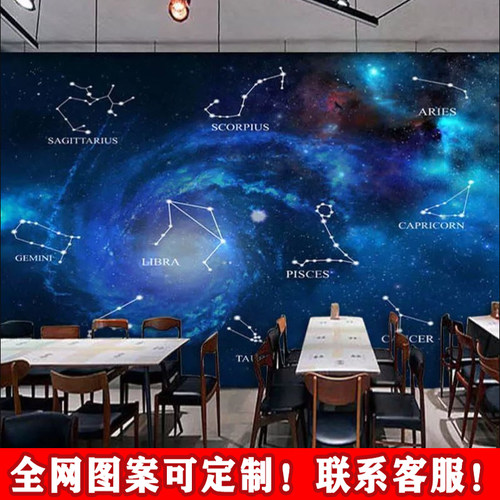 香诺儿背景墙定制星空十二星座