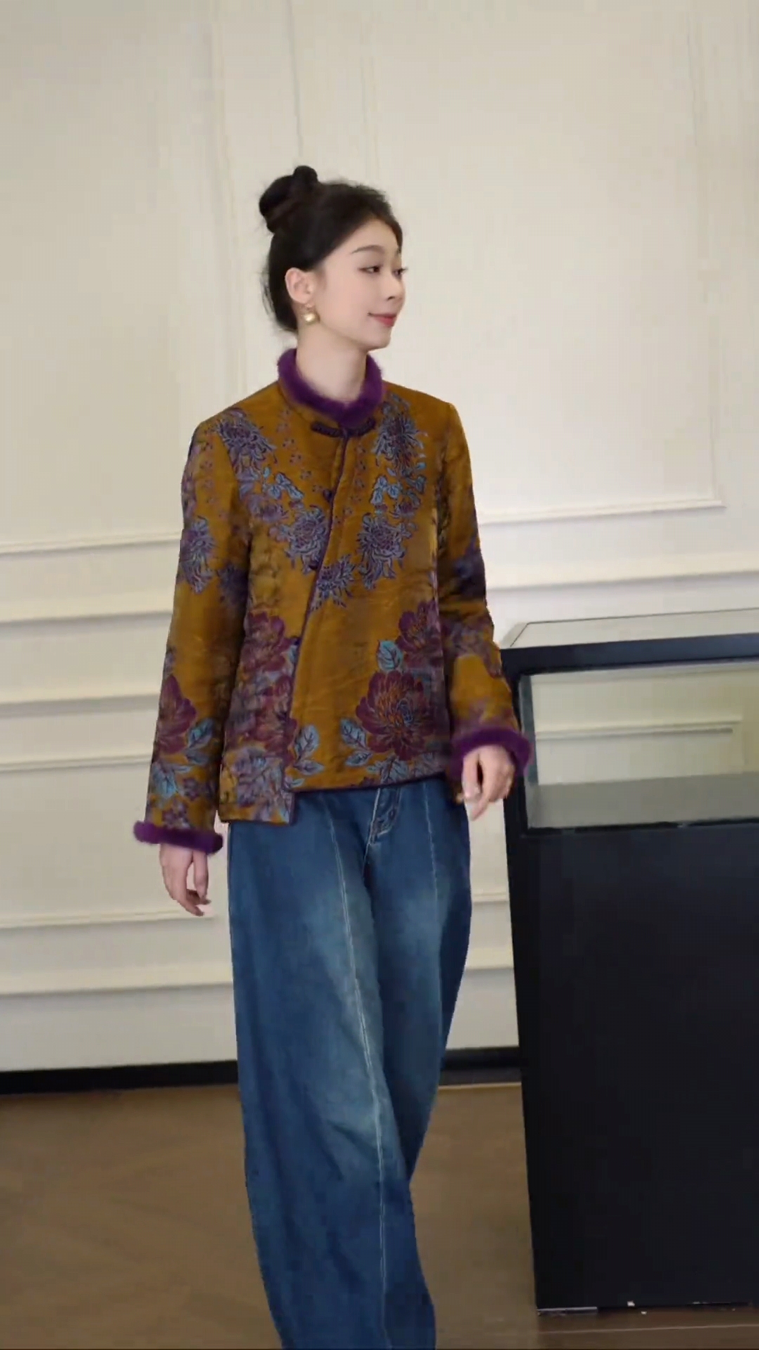 新中式国风盘扣短外套棉服2025秋冬新款气质百搭宽松时尚休闲棉衣