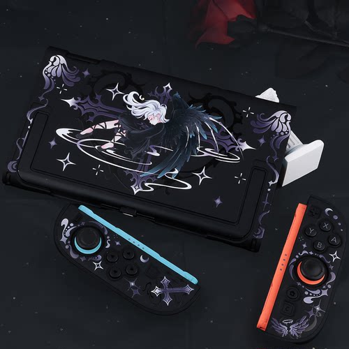 原创暗翼天使Switch2黑色硬保护壳适配任天堂新NS2代游戏机保护套