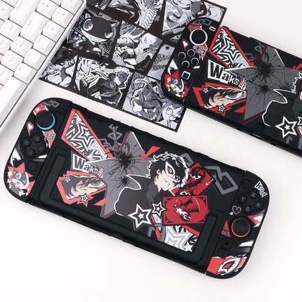 原创任天堂switcholed保护壳P5r雨宫莲Switch硬壳NS2分体式保护套