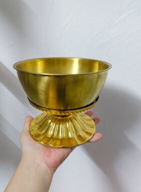 不锈钢油灯碗金色出口跨境东南亚酥油灯食用油灯碗蜡烛大容器