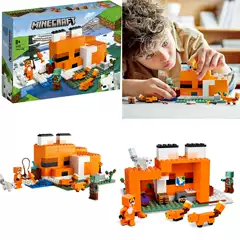 Chinese Building Blocks 21178 Fox House Minecraft Boys and Girls Assembly Educational Building Block Toy Model Gift