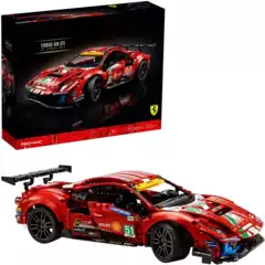 Chinese Building Block Set 42125 Ferrari 488 Gte Sports Car Small Particle Building Block Toy