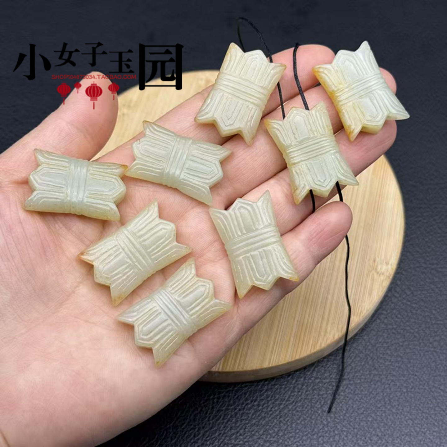 和田玉束腰莲花吊坠挂件仿古明清双通孔玉勒子汉服腰带帽饰玉配饰