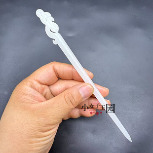 琉璃凤头发簪发钗仿白玉簪子古风汉服新国风发饰影视短剧拍照饰品