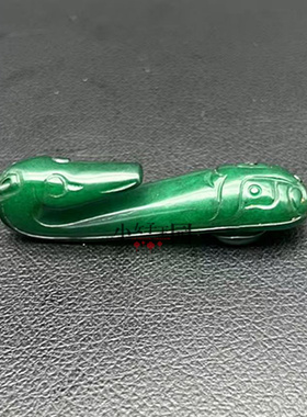 古玩玉器鹅如意玉带钩玉佩玉坠仿古老玉绿色玉石腰带勾古风汉服玉