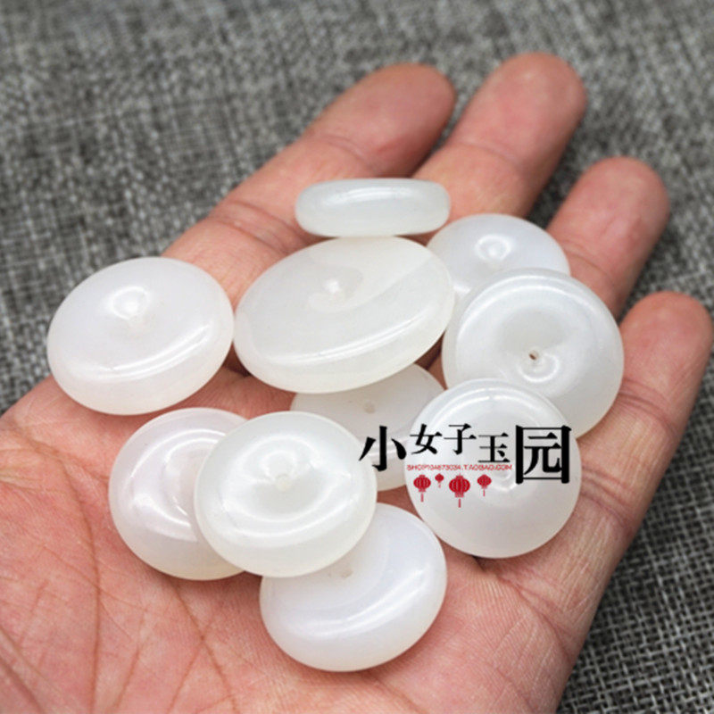 青海料平安吊坠挂件和田玉 平安扣项坠颈饰男女款平安玉佩