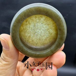 和田玉糖玉笔洗笔舔摆件手工雕刻笔洗文房用玉石收藏礼品书房摆设