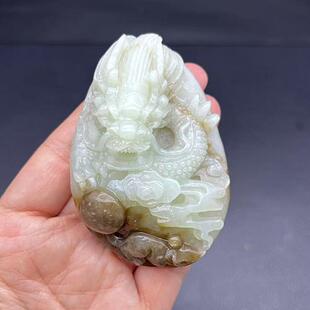和田玉腾龙玉佩把玩件糖玉子辰玉坠腰佩望子成龙手把件小摆件手饰