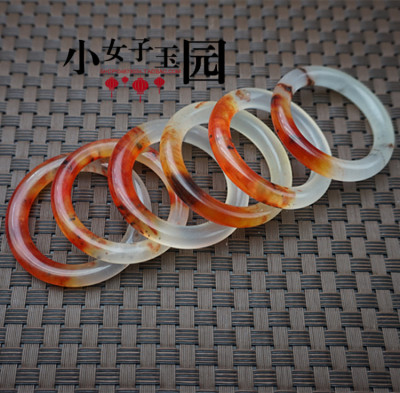 仿古鸡血玉环圆环圆圈吊环岫玉吊坠提环挂环拉环DIY手工玉配饰件