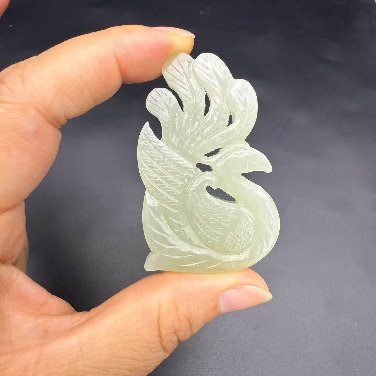和田玉孔雀吊坠挂件挂饰项坠颈饰