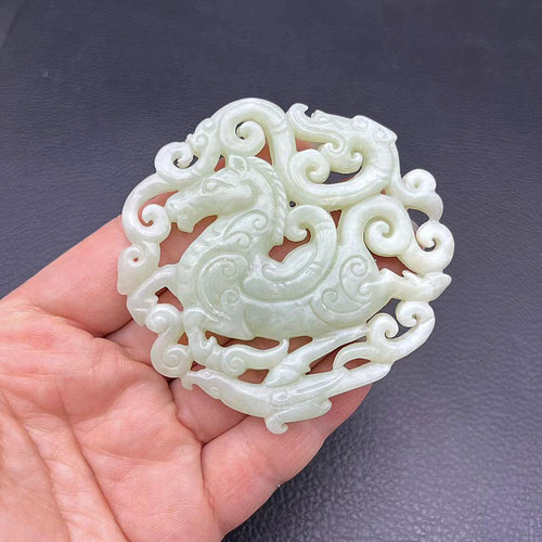玉佩玉坠颈饰仿古双面雕刻
