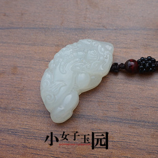 天然玉石岫玉貔貅吊坠挂件男女款 玉饰品转运玉佩颈饰项链坠