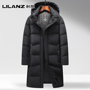 利郎长款男士羽绒服可拆卸内胆2025冬季新款商务中长款保暖外套