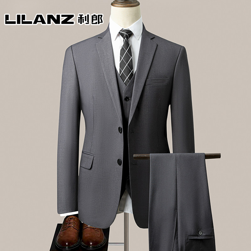 利郎2026春秋新款西装男套装结婚礼服商务正装男士中年休闲西服薄