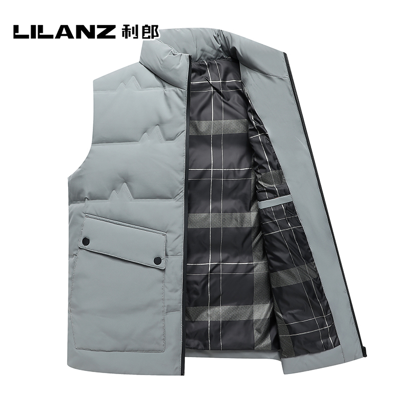 利郎冬季羽绒马甲男中年加厚
