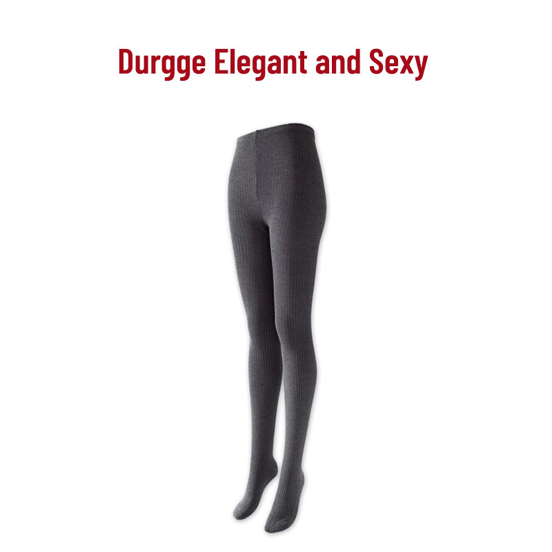 日本Durgge秋冬季发热连裤袜竖纹显瘦打底裤女外穿修身收腹打底袜
