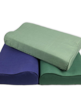 04枕头浅绿色06橄榄绿枕头套火焰蓝保健护颈枕正品硬质棉方型枕