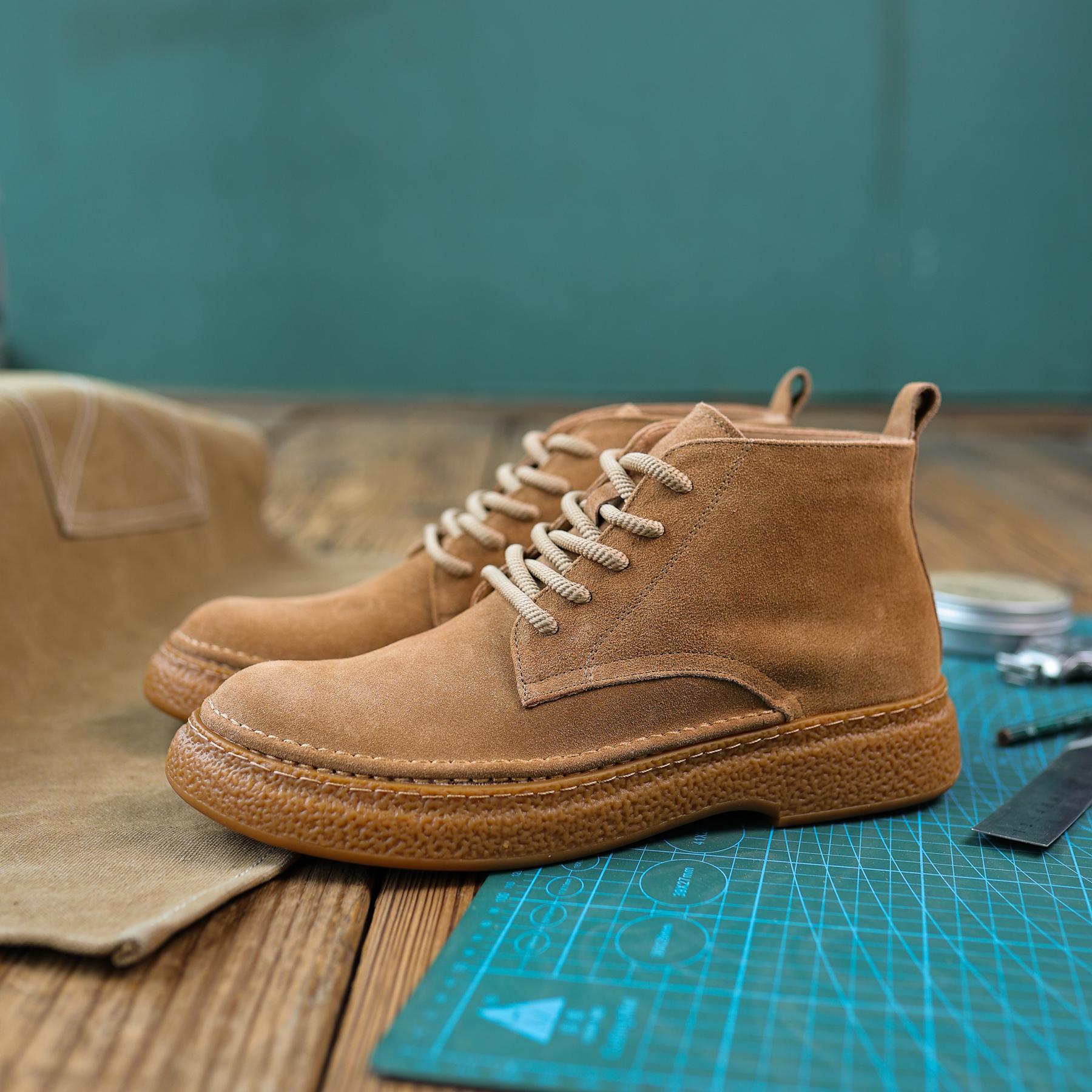 真皮马丁靴高帮短靴子男