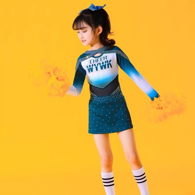 啦啦队服装女儿童演出服