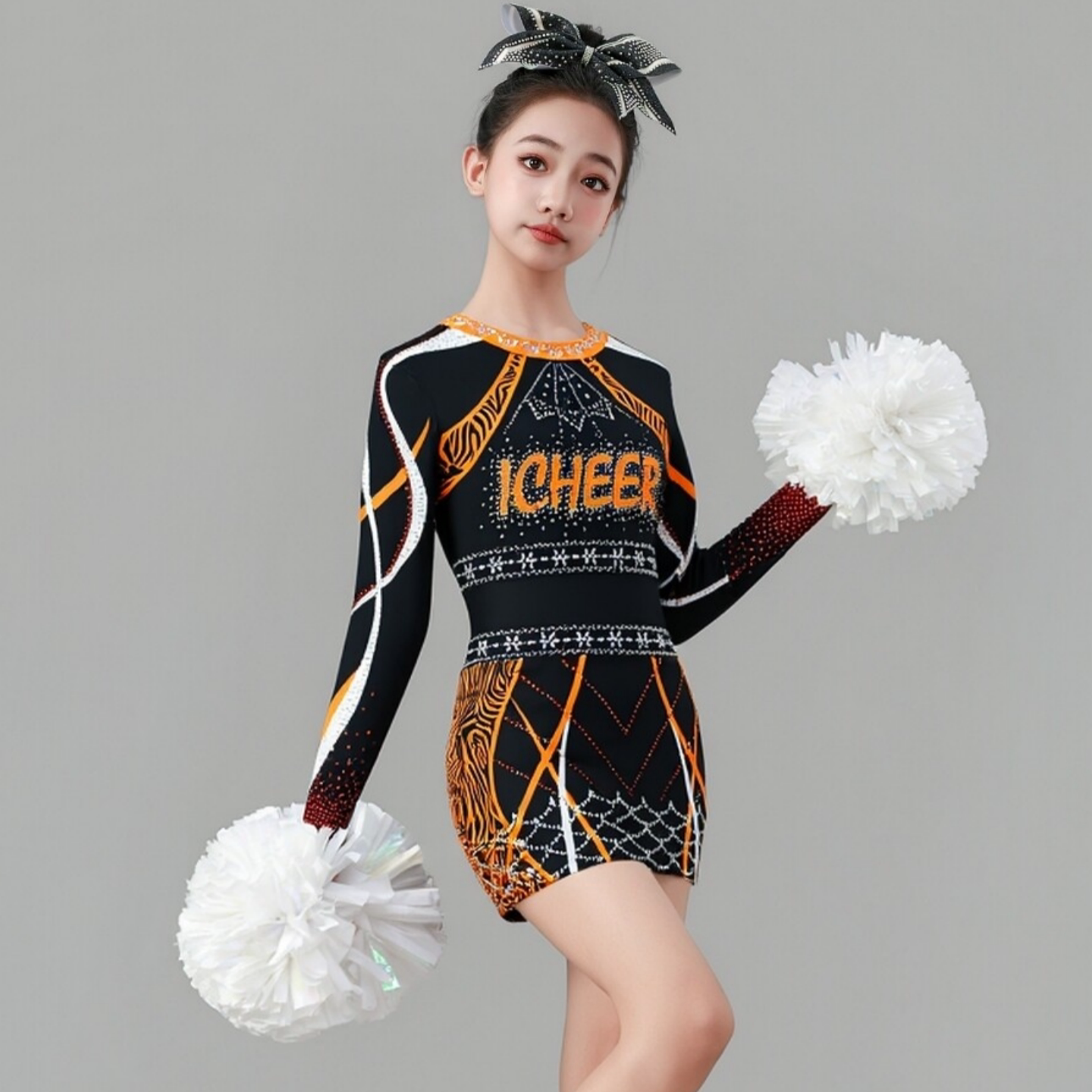新款儿童啦啦操演出服装专业定制拉拉队表演服装啦啦操比赛服装