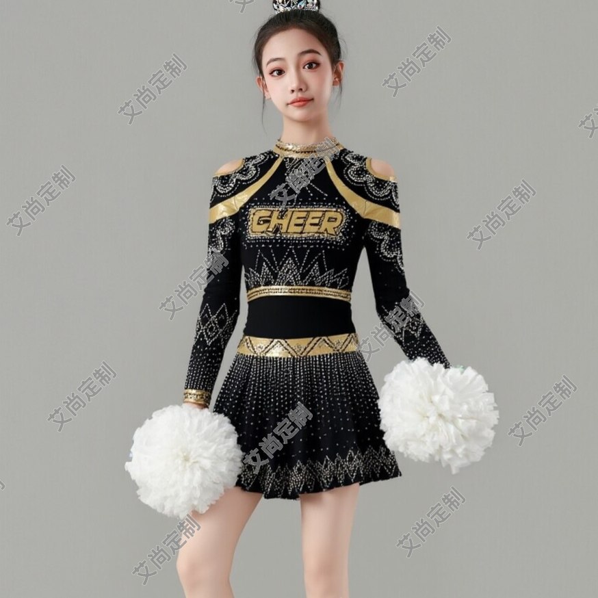啦啦操比赛服装定制啦啦队演出服竞技健美操服装舞蹈服运动会套装
