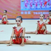儿童艺术体操服装 女竞技艺术比赛服专业啦啦队比赛服健美操比赛服